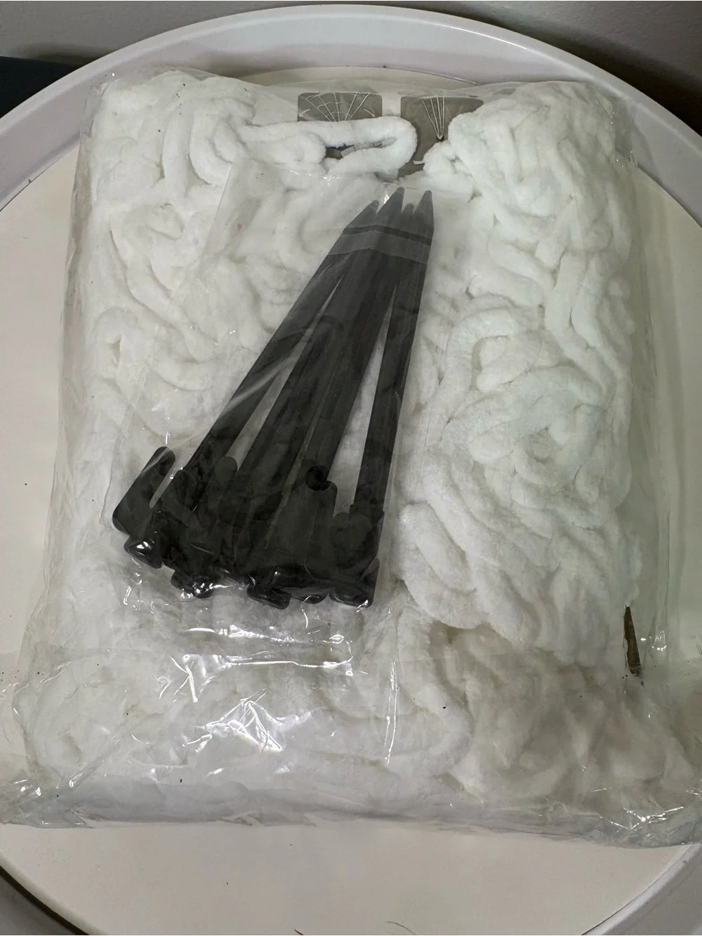 Indoor/Outdoor White Spider Web Halloween Decoration